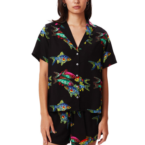Obey Γυναικείο πουκάμισο Fishbowl Relaxed Shirt